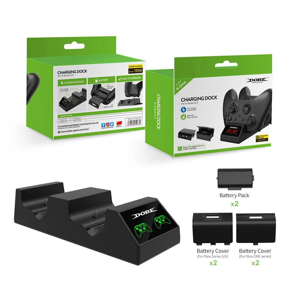 ⚡ Station de Charge DOBE – Dual Charging Dock pour Xbox One & Xbox Series S/X