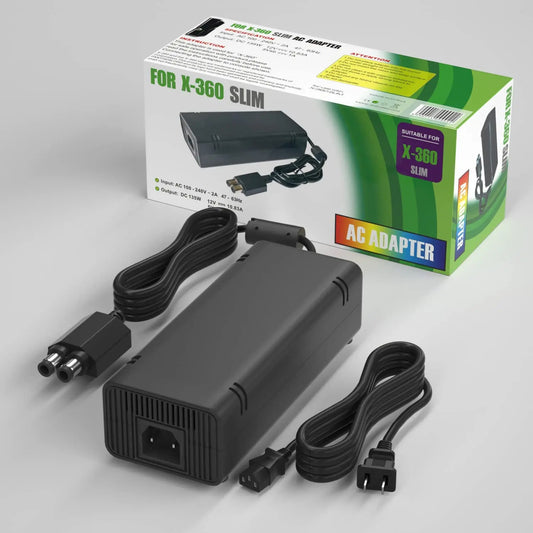 🔌 Chargeur / Bloc d’Alimentation + Câble – Xbox 360 Slim (360 S)
